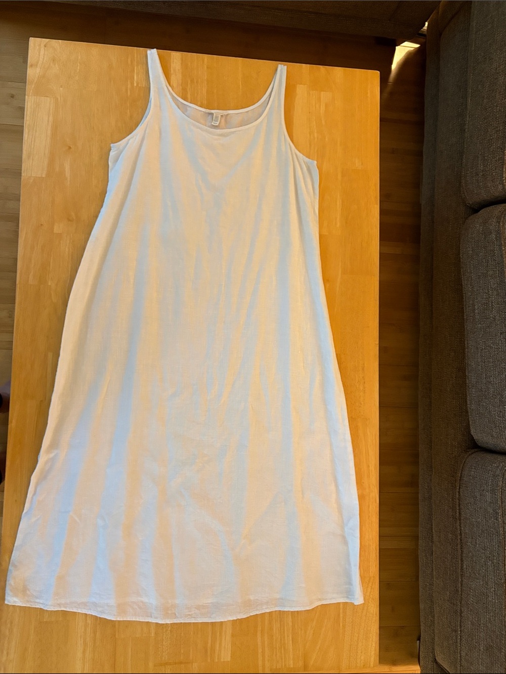 Lightweight linen White Tank Dress - Brand: Eileen Fisher size PS